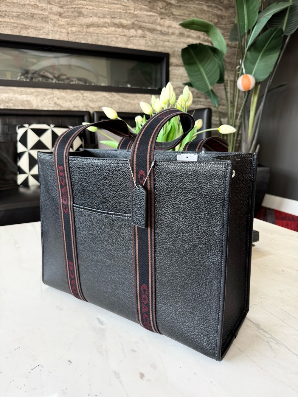 New COACH Large Smith Tote Bag Pebble Leather - Picture 10 of 16